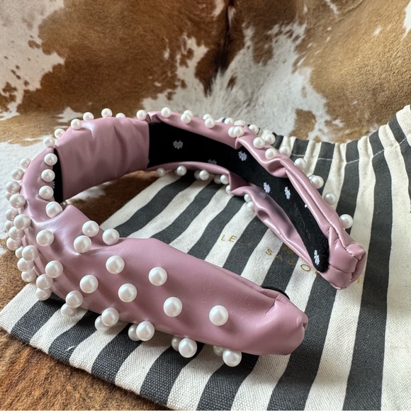 Lele Sadoughi Pearl Pink Knot Headband - Picture 6 of 8